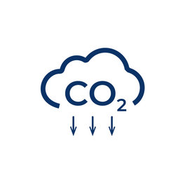 CO2-karbono-aztarnaren-ikonoa